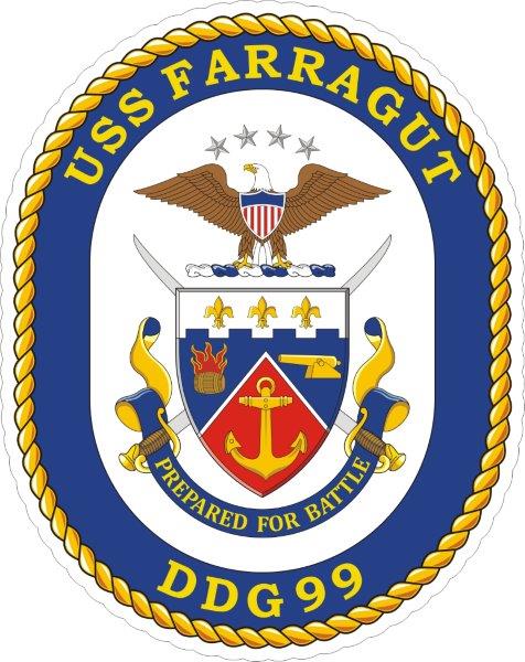 USS Farragut DDG-99 Emblem Decal