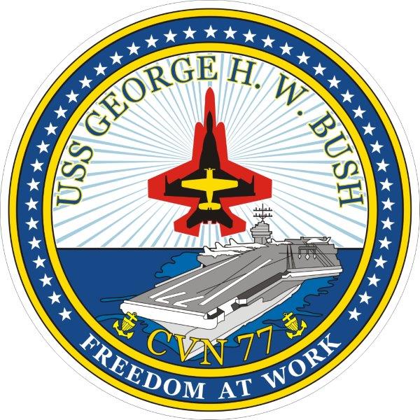 USS George H W Bush CVN-77 Emblem Decal