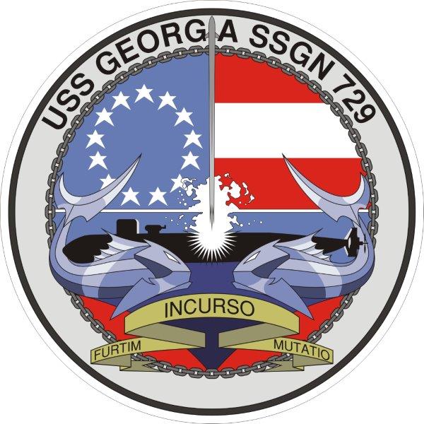 USS Georgia SSGN-729 Emblem  Decal