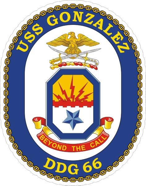 USS Gonzalez DDG-66 Emblem Decal