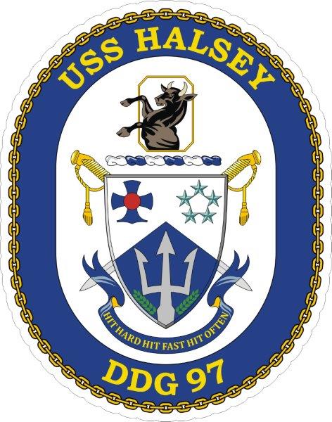 USS Halsey DDG-97 Emblem  Decal