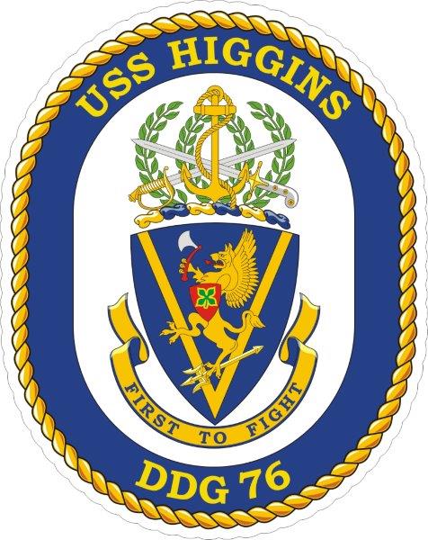 USS Higgins DDG-76 Emblem Decal