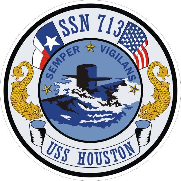 USS Houston SSN-713 Emblem Decal