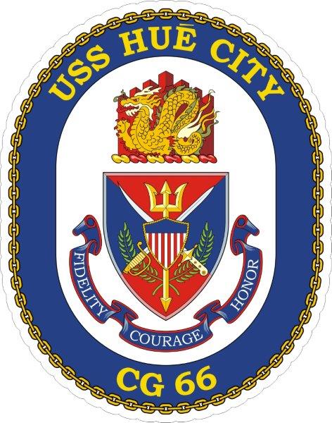 USS Hue City CG-66 Emblem Decal