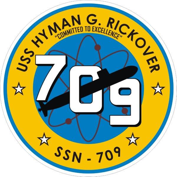 USS Hyman G Rickover SSN-709 Emblem Decal