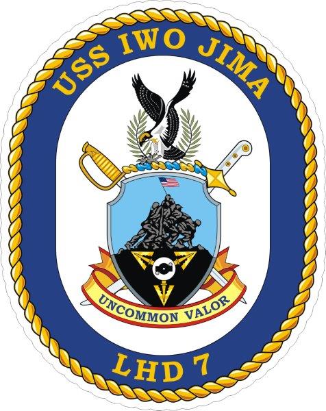 USS Iwo Jima LHD-7 Emblem Decal