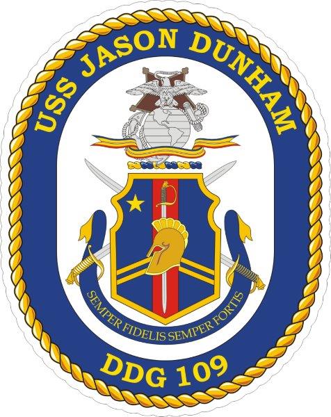 USS Jason Dunham DDG-109 Emblem Decal