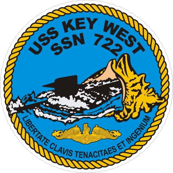 USS Key West SSN-722 Emblem  Decal