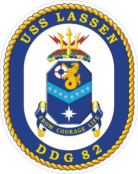 USS Lassen DDG-82 Emblem Decal