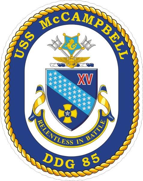 USS McCampbell DDG-85 Emblem Decal