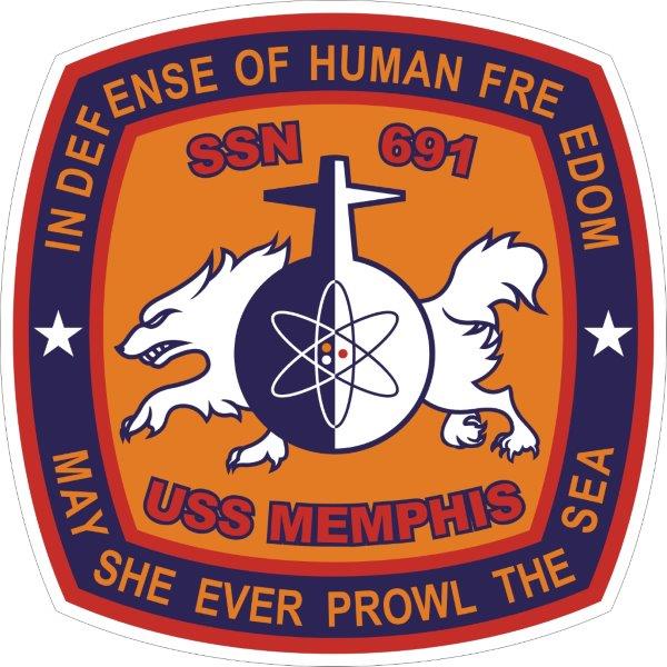 USS Memphis SSN-691 Emblem Decal