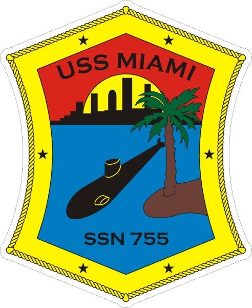 USS Miami SSN-755 Emblem Decal