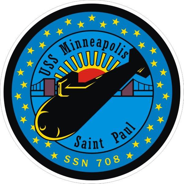 USS Minneapolis SSN-708 Emblem Decal