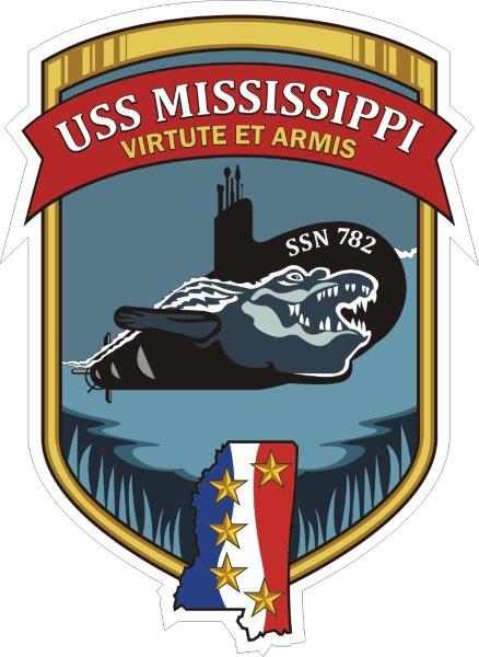 USS Mississippi SSN-782 Emblem Decal
