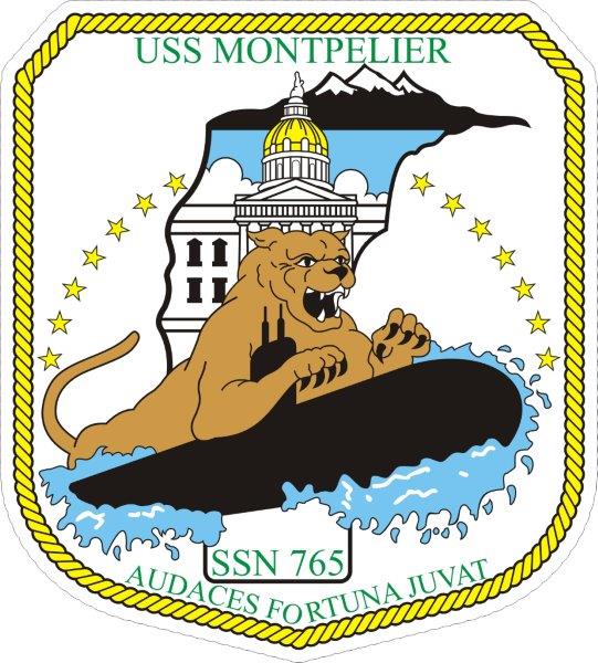 USS Montpelier SSN-765 Emblem Decal