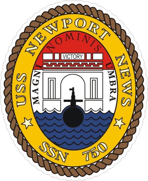USS Newport News SSN-750 Emblem Decal