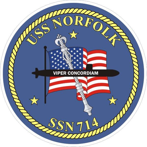 USS Norfolk SSN-714 Emblem Decal