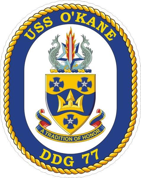 USS Okane DDG-77 Emblem Decal