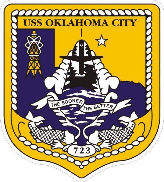 USS Oklahoma City SSN-723 Emblem Decal