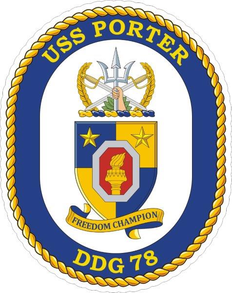 USS Porter DDG-78 Emblem Decal