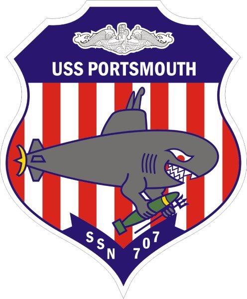 USS Portsmouth SSN-707 Emblem Decal