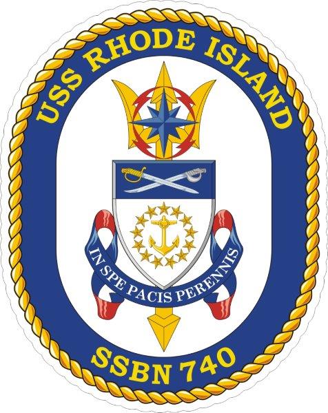 USS Rhode Island SSBN-740 Emblem Decal