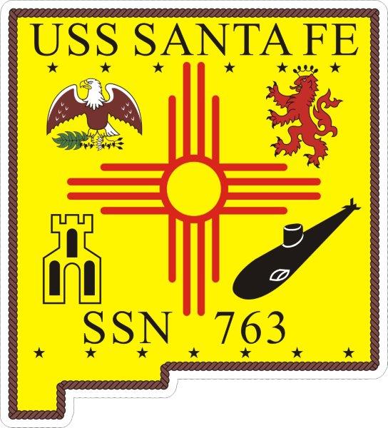 USS Santa Fe SSN-763 Emblem Decal