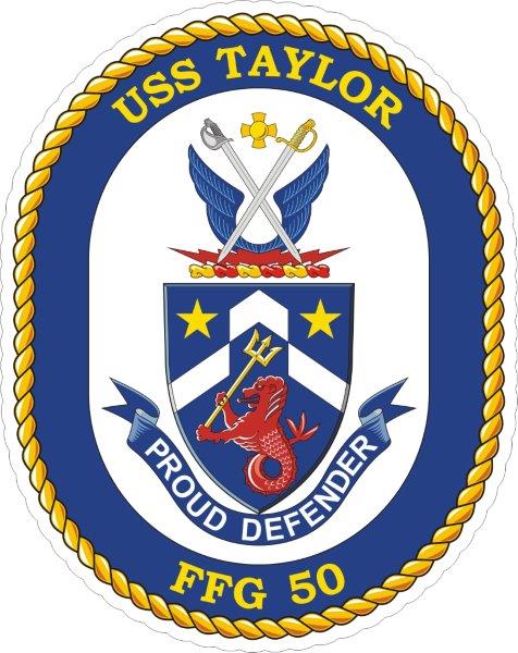 USS Taylor FFG-50 Emblem Decal