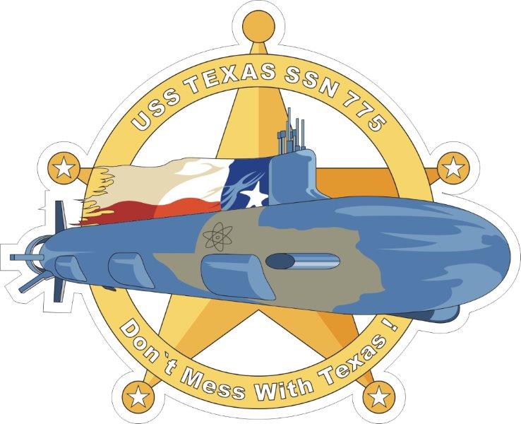 USS Texas SSN-775 Emblem Decal