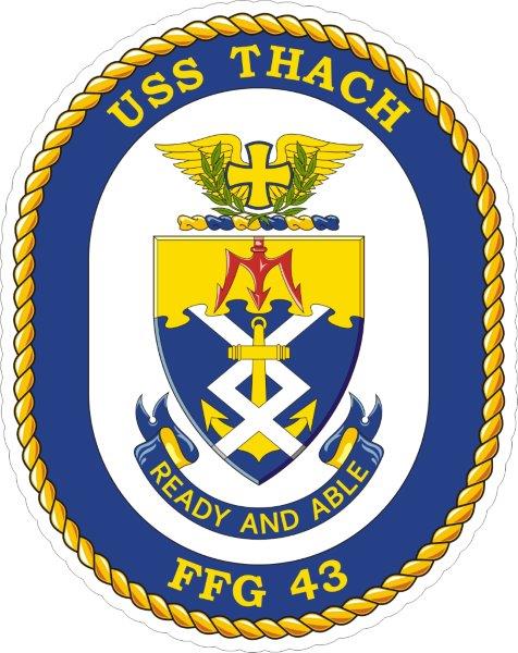 USS Thach FFG-43 Emblem  Decal