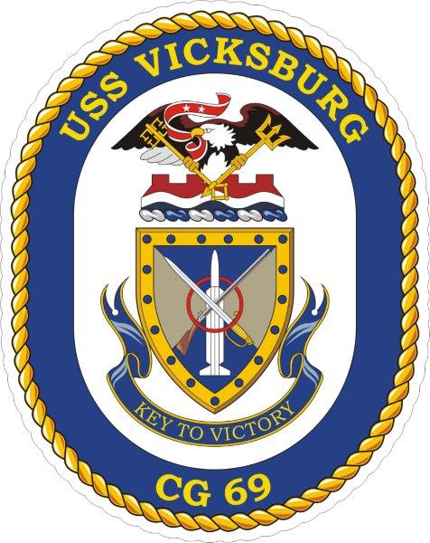 USS Vicksburg CG-69 Emblem Decal