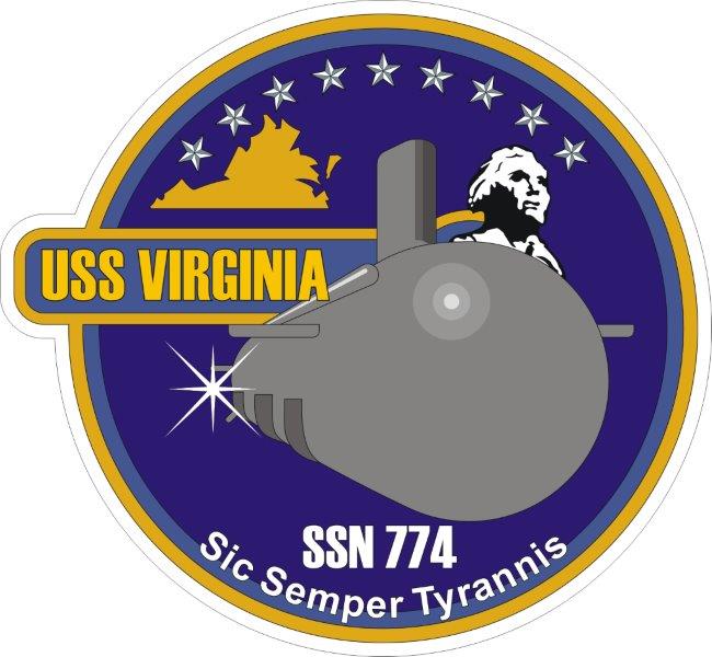 USS Virginia SSN-774 Emblem Decal