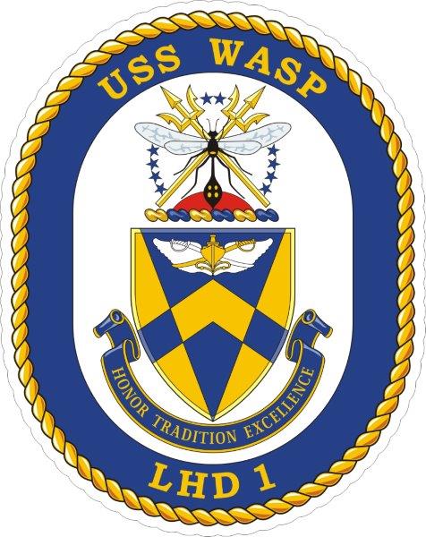 USS Wasp LHD-1 Emblem Decal