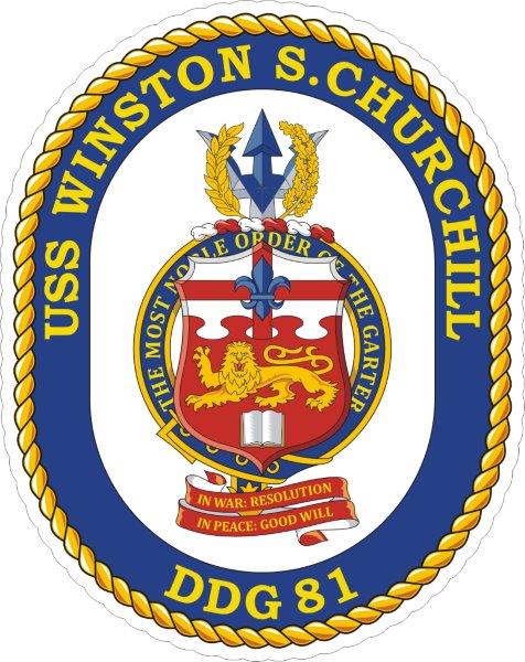 USS Winstron Churchill DDG-81 Emblem Decal