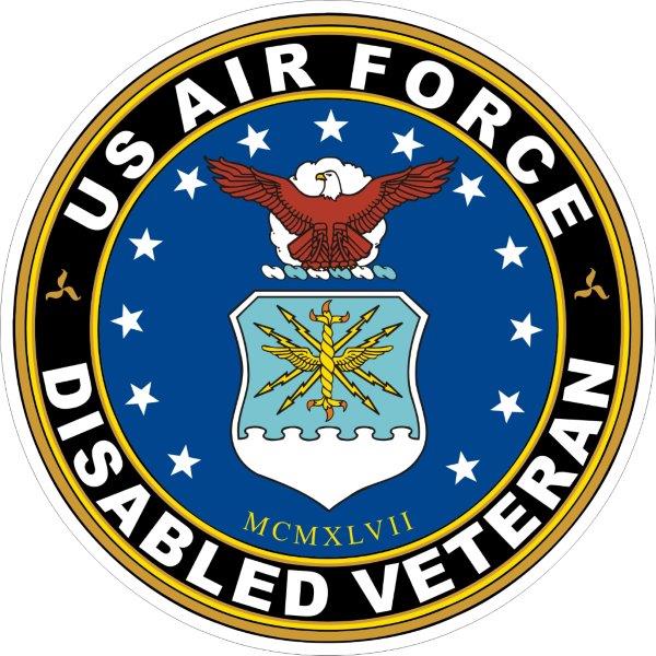 US Air Force Disabled Veteran Decal