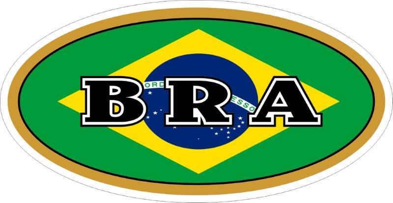 Brazil BRA Code Decal