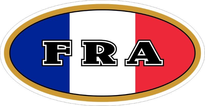 France FRA Code Decal