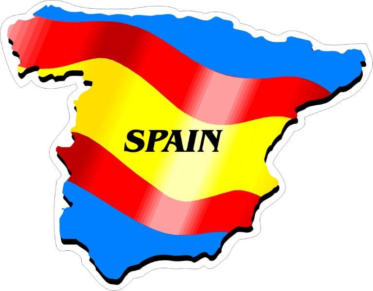 Spain Map Flag Decal