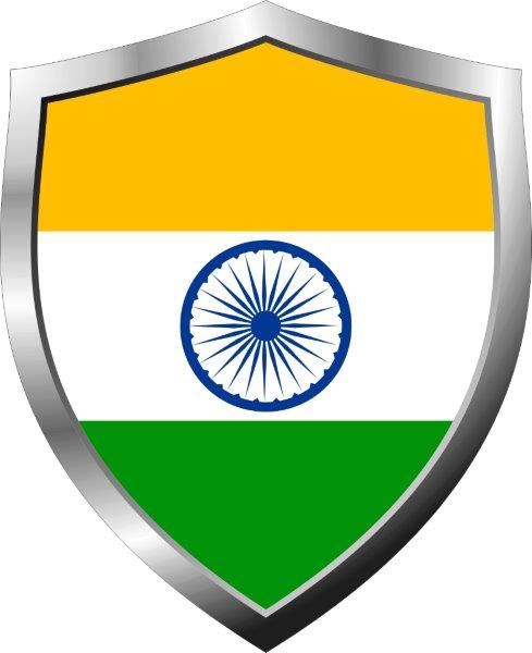 India Flag Shield Decal