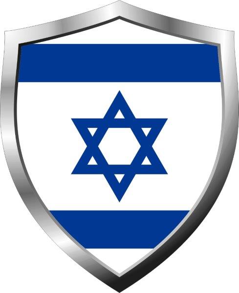 Israel Flag Shield Decal