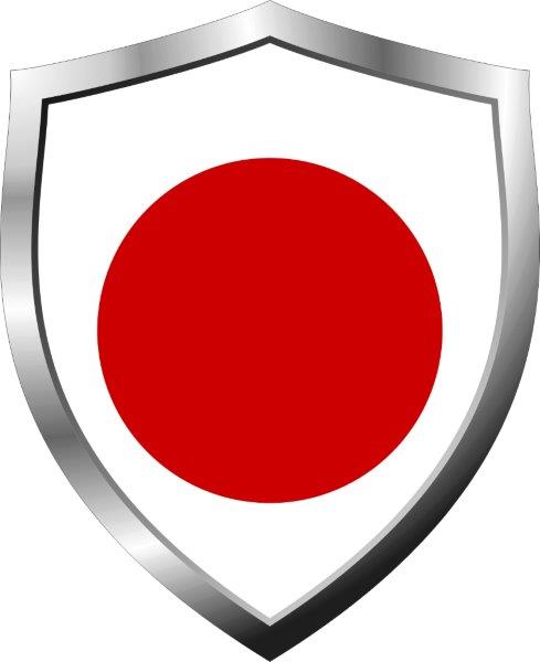 Japan Flag Shield Decal
