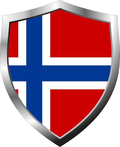 Norway Flag Shield Decal