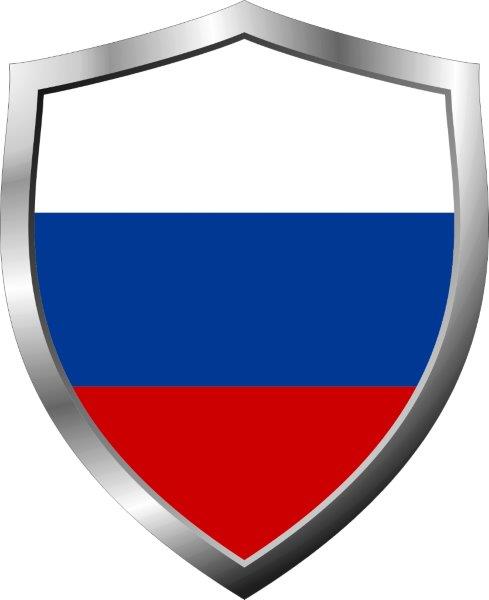 Russia Flag Shield Decal