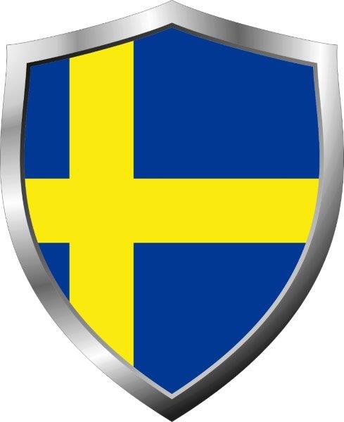 Sweden Flag Shield Decal