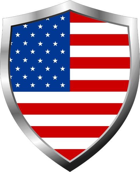 United States Flag Shield Decal